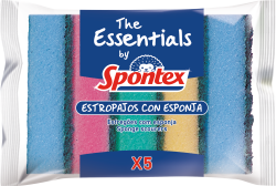 Estropajos Con Esponja x5